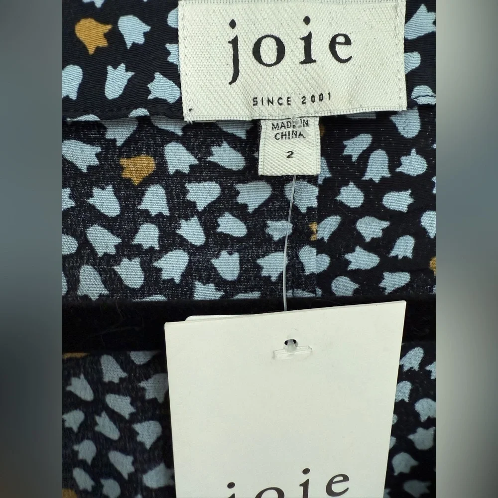 Joie Louise Faux Wrap Blouse in Navy. NWT, stunning design!! - Picture 12 of 14